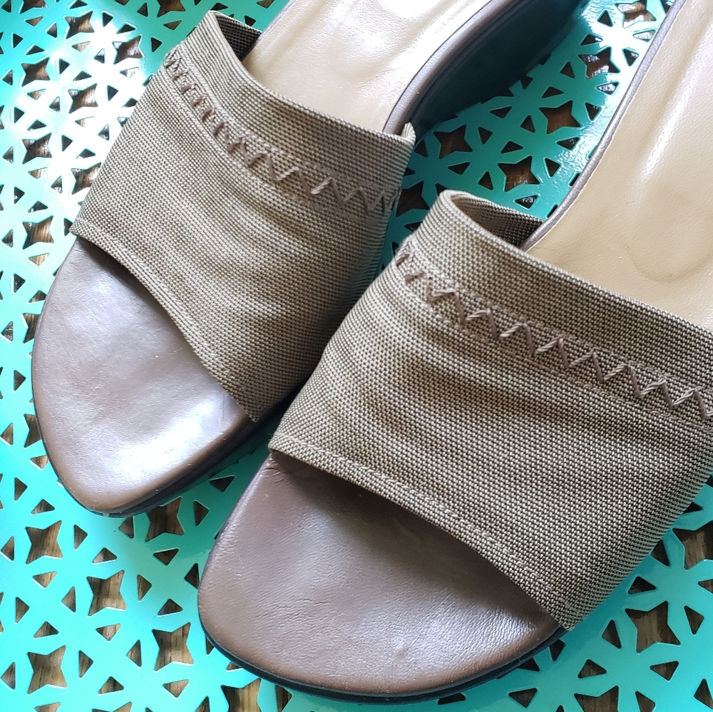 Stuart Weitzman Fabric Sandal Slides - image 2